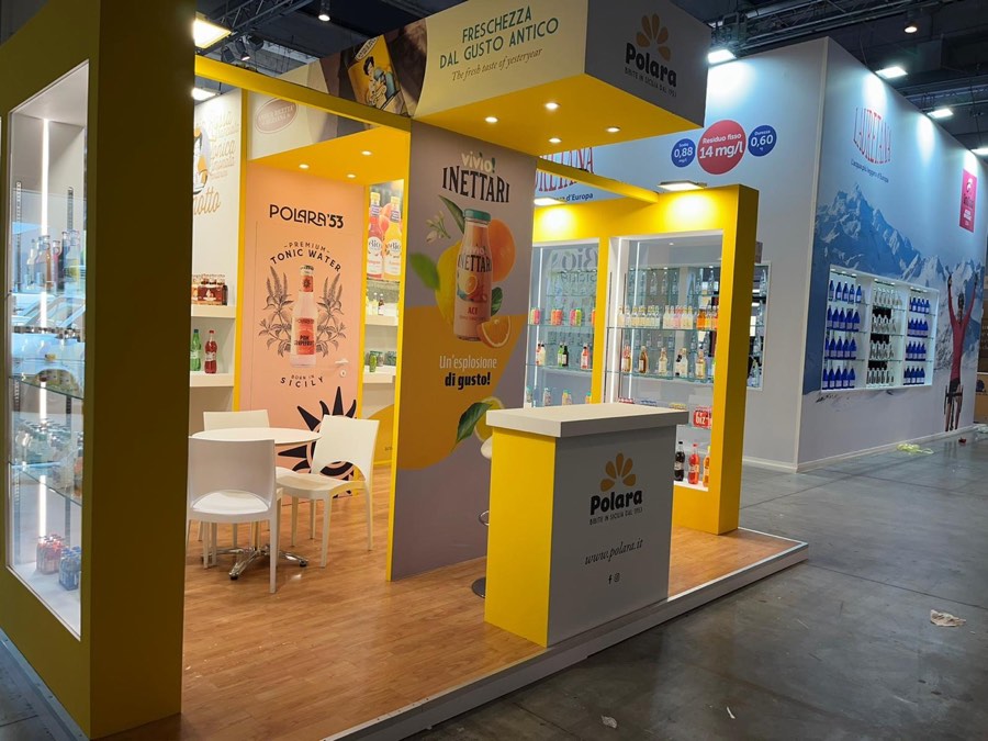 Stand fieristico settore beverage costruito da JMC