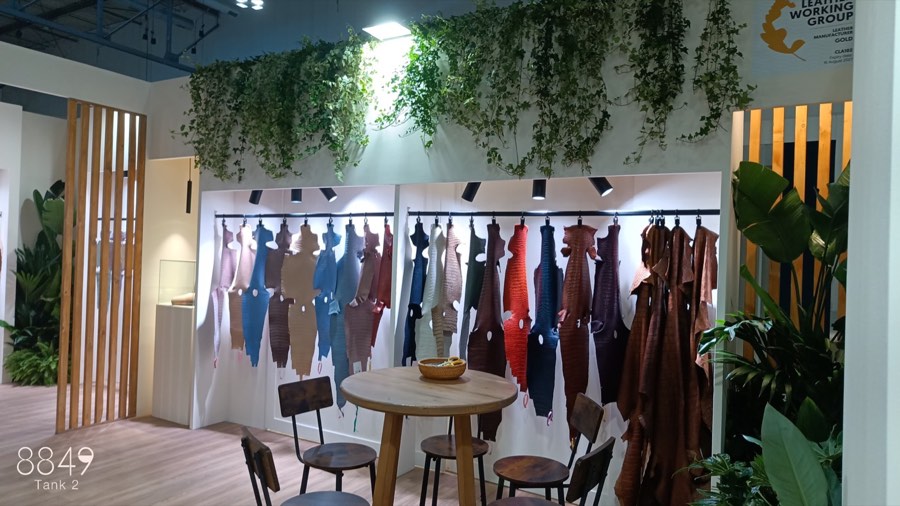 Stand fieristico settore pelletteria costruito da JMC